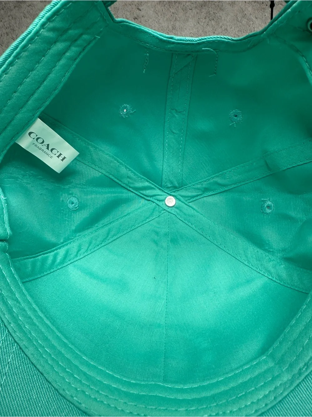 Coach Fragrance Aqua Monogram “C” Baseball Cap Hat Adjustable - Picture 5 of 6